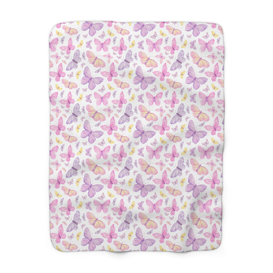 Pastel Butterfly Dreams Fleece Blanket
