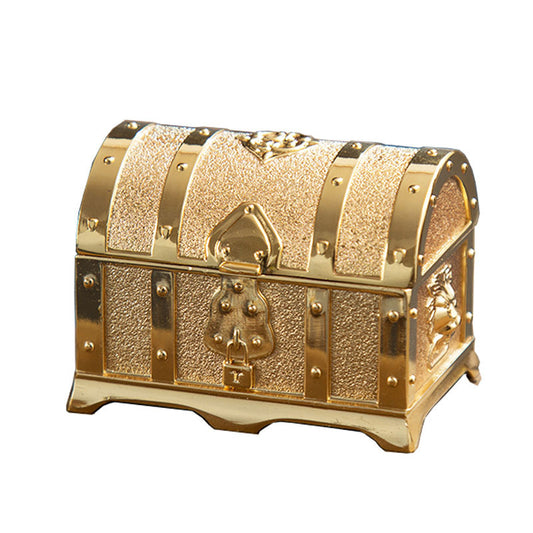 Ornate Metal Treasure Jewelry Box