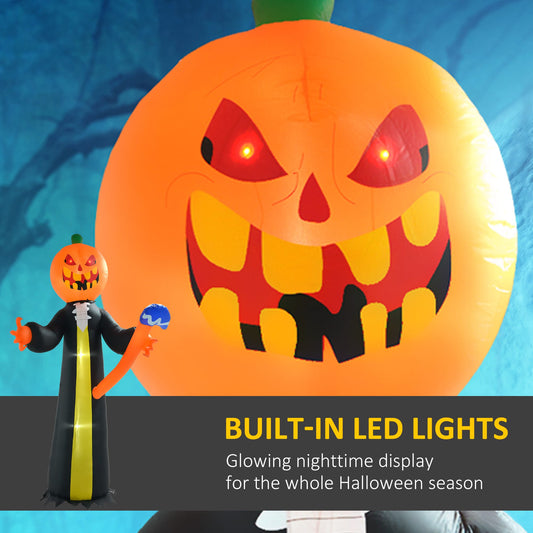 10FT Pumpkin Reaper Halloween Inflatable with Hammer