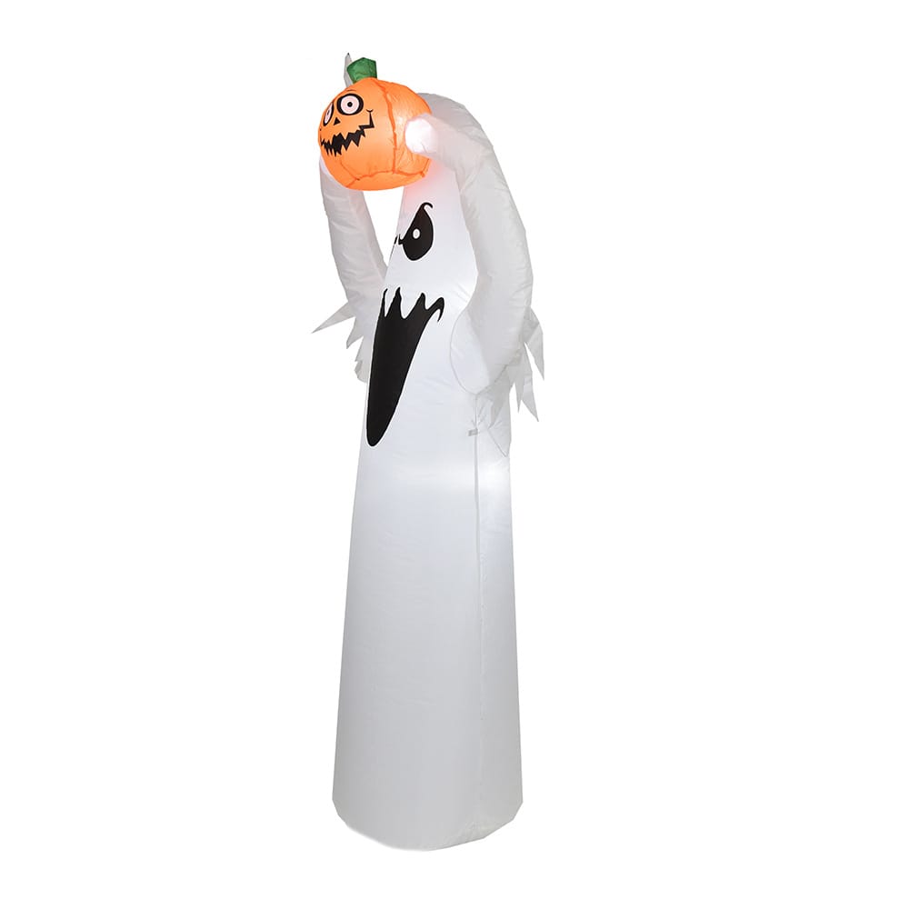 Lighted Ghost with Pumpkin Head Halloween Inflatable