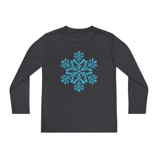 Large Snowflake Youth Long Sleeve Tee