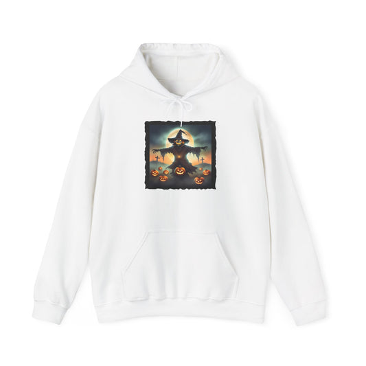 Halloween Scarecrow w/Pumpkins 2 Heavy Blend™ Hooded Sweatshirt