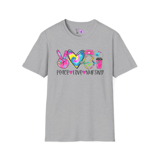 Peace Love Nursing Adult T-shirt