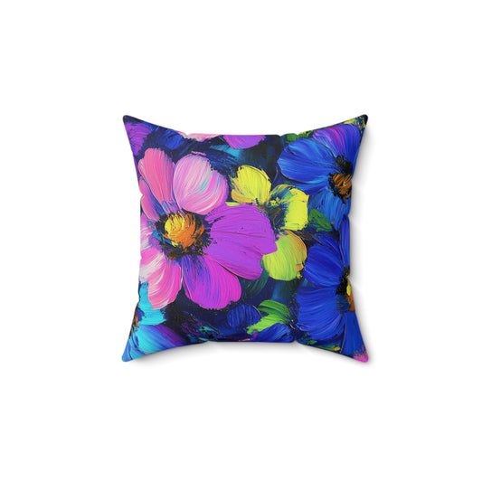 Watercolor Daisies Throw Pillow