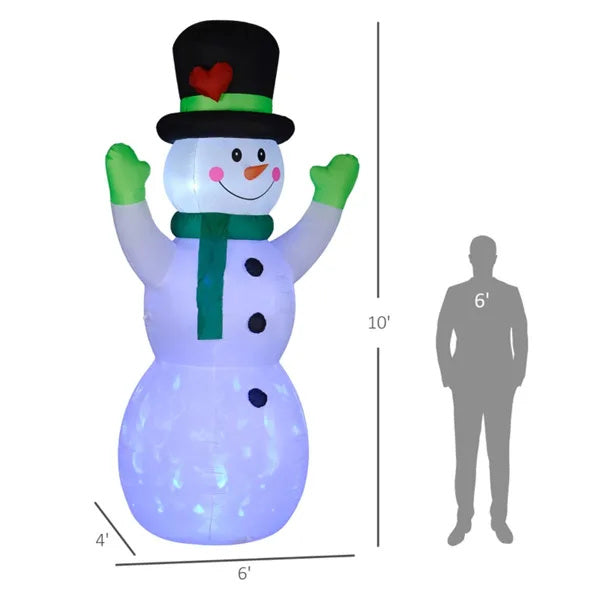 Cheerful Snowman 10FT Inflatable