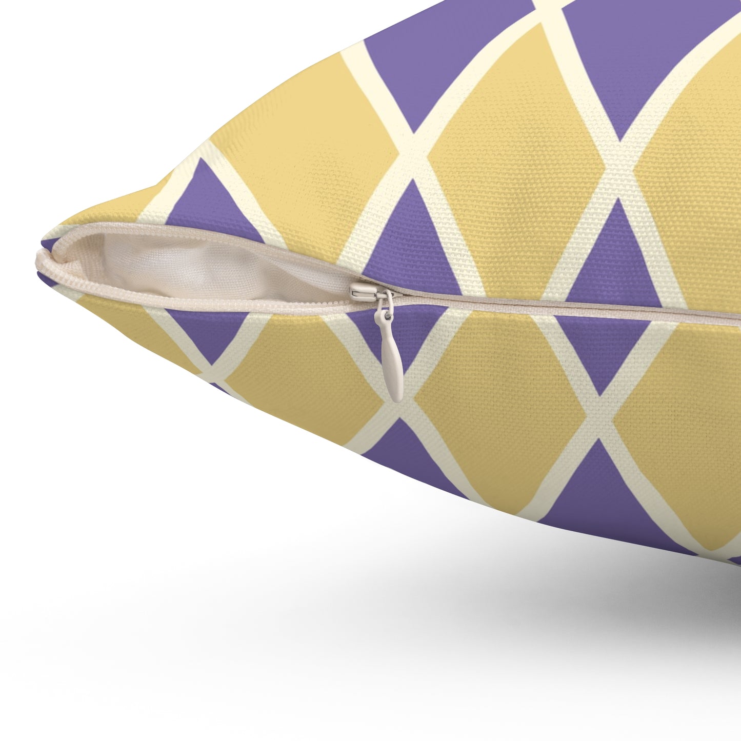 Purple/Yellow Harlequin Throw Pillow