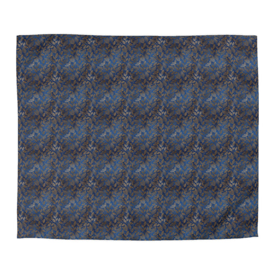 Navy & Gold Botanica Microfiber Duvet Cover