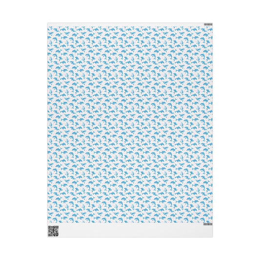 Little Dolphin Splash Wrapping Paper