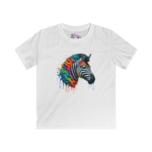 Colorful Zebra Youth Softstyle Tee