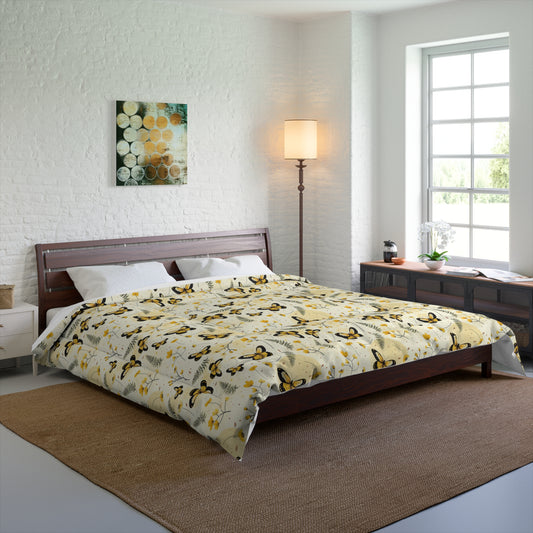 Sunlit Butterfly Bloom Comforter