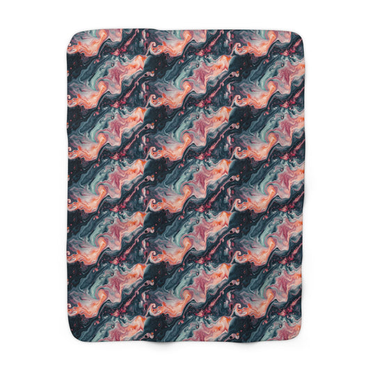 Pink Venom Marble Fleece Blanket
