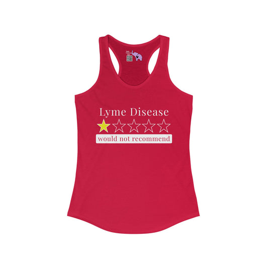 Lyme Disease 1 Star Would Not Recommend Women's Ideal Racerback Tank