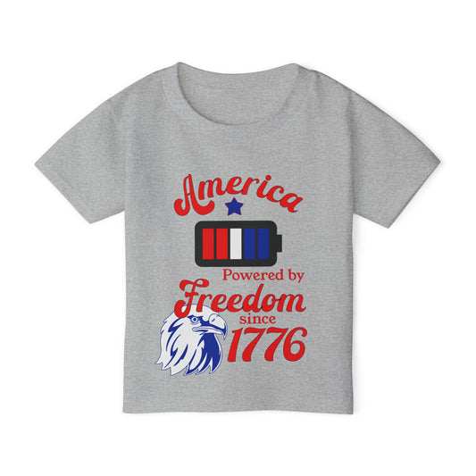 America Powered By Freedom Since 1776 Heavy Cotton™ Toddler T-shirt