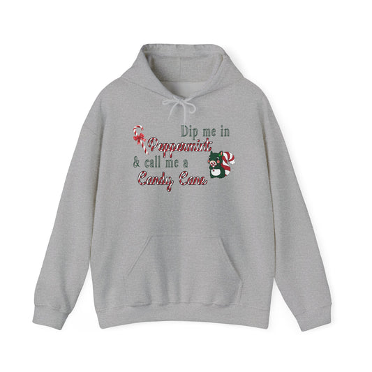 Dip Me In Peppermint & Call Me A Candy Cane Adult Heavy Blend™ Hooded Sweatshirt