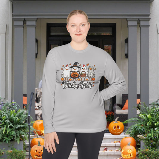 Chick or Treat Adult Long Sleeve Tee