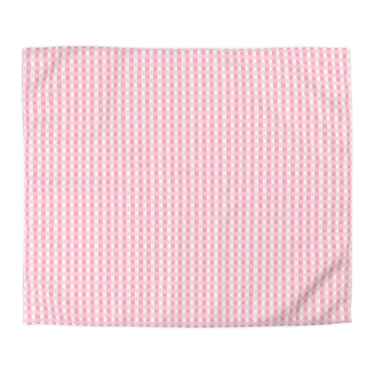 Dreamy Rose Gingham Microfiber Duvet Cover