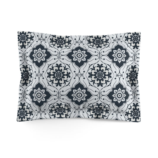 Lisbon Noir Microfiber Pillow Sham