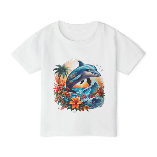 Tropical Dolphin Heavy Cotton™ Toddler T-shirt