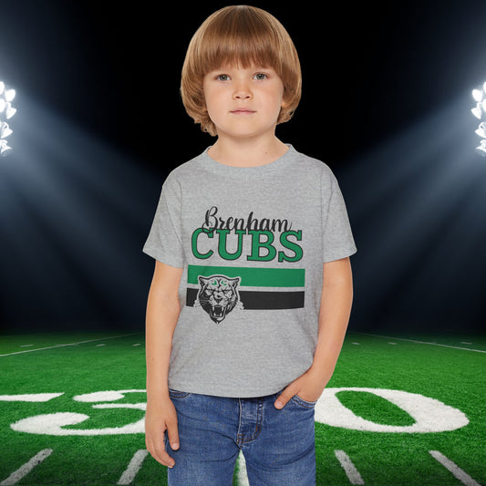 Brenham Cubs w/Mascot & Stripes Heavy Cotton™ Toddler T-shirt