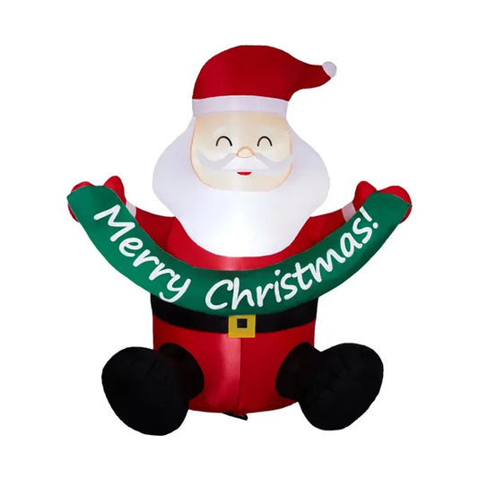 Santa Says Merry Christmas! 5.8FT Inflatable Lawn Decor