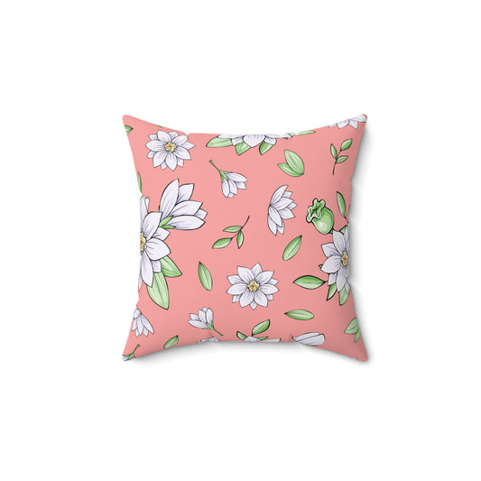 Jasmine Blush Garden Throw Pillow