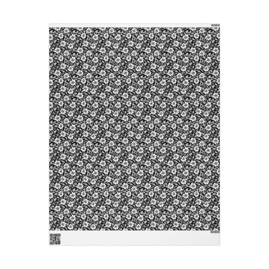 Monochrome Paradise Bloom Gift Wrap for All Occasions