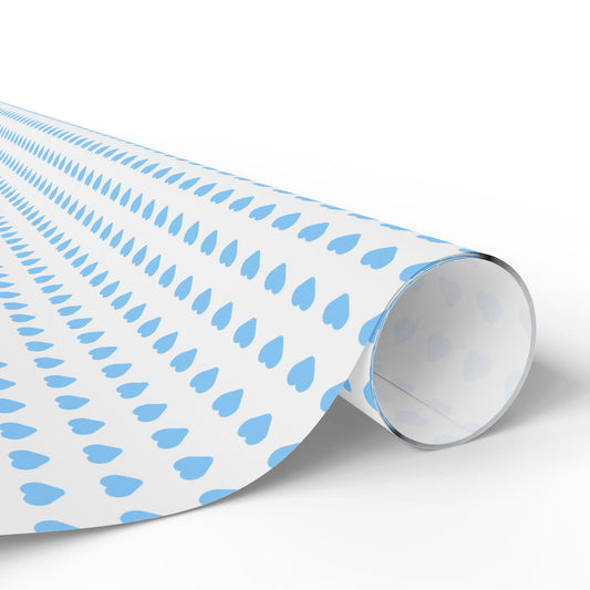 Powder Blue Sweethearts Wrapping Paper