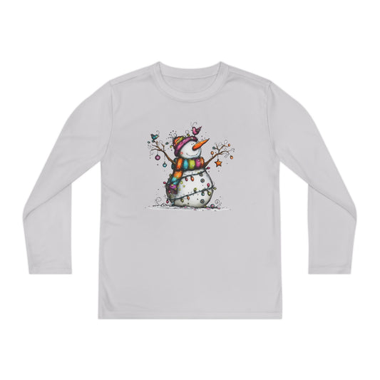 The Snowman Who Loved Butterflies Youth Long Sleeve Tee