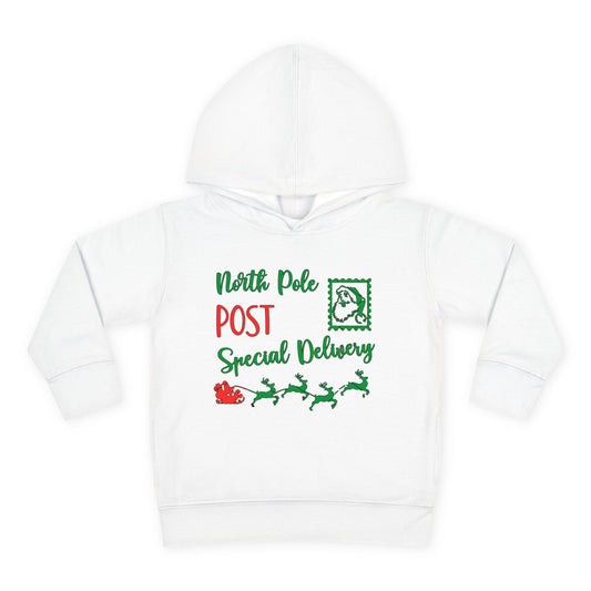 North Pole Post Special Delivery Toddler Pullover Fleece Hoodie