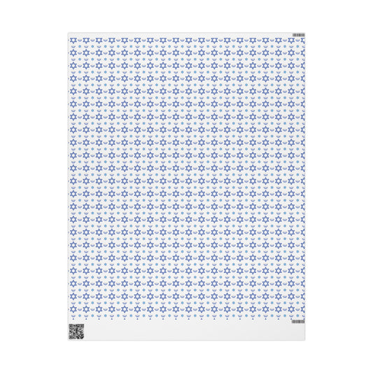 Menorah/Star of David 2 Hanukkah Wrapping Paper