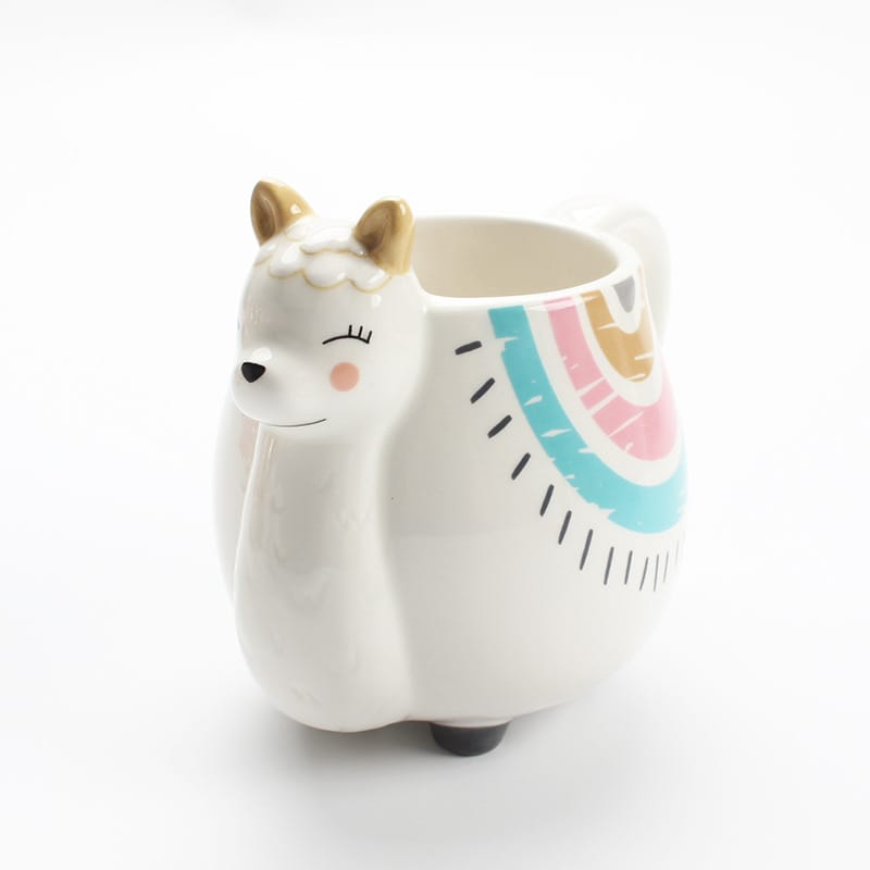 Cute Llama Ceramic Coffee Mug – 15 oz Animal Coffee Cup