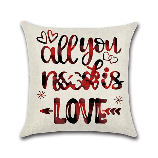 Valentine's Day Red Throw Pillow Cover