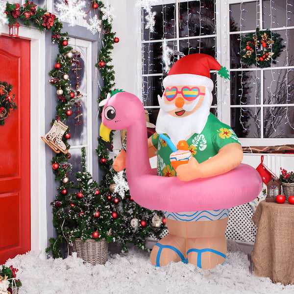 Tropical Santa Claus LED Inflatable
