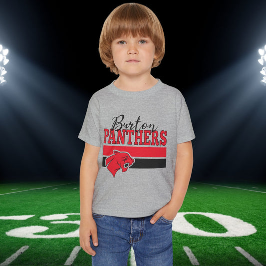 Burton Panthers w/Mascot & Stripes Heavy Cotton™ Toddler T-shirt