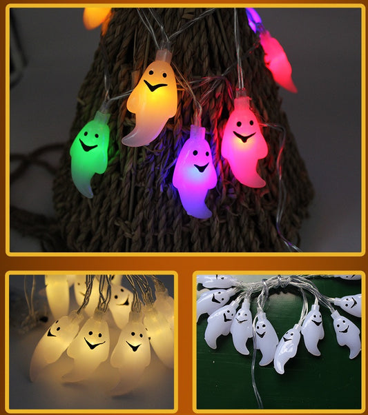 Halloween LED String Lights – 10 Waterproof Lights in Fun Spooky Shapes