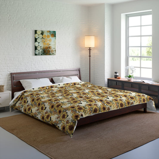 Honeycomb & Sunflowers Comforter