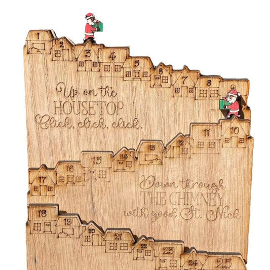 Santa Castle Countdown Wooden Advent Calendar