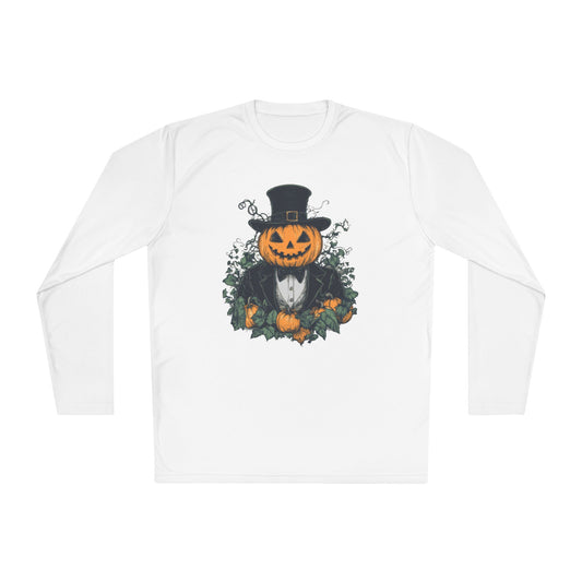 Halloween Pumpkin Man Adult Long Sleeve Tee