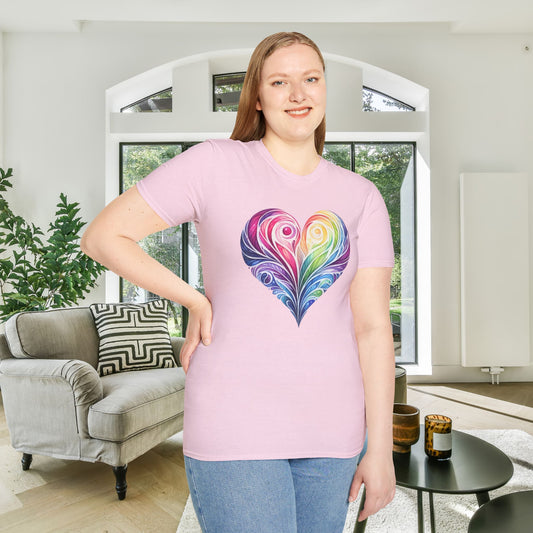 ""Colorwave Heart Adult T-shirt