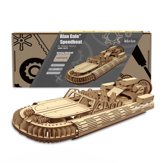 Allengrad Speedboat DIY Wooden Puzzle Toy