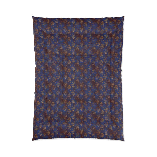 Midnight Gilded Leaves Comforter