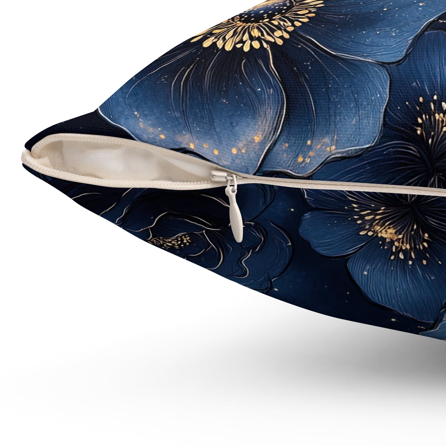 Midnight Sky Blossoms Throw Pillow