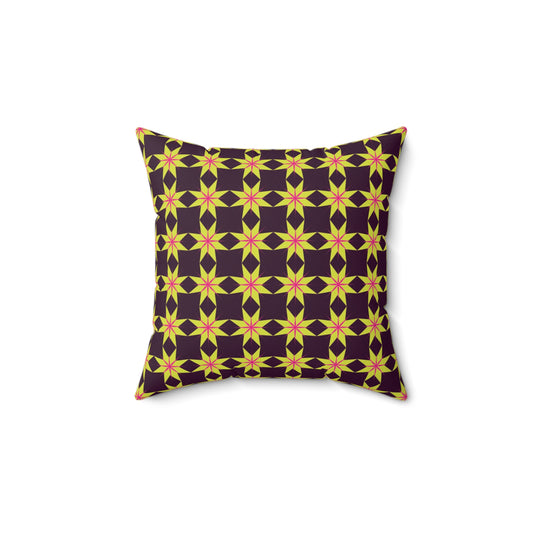 Golden Radiance Throw Pillow