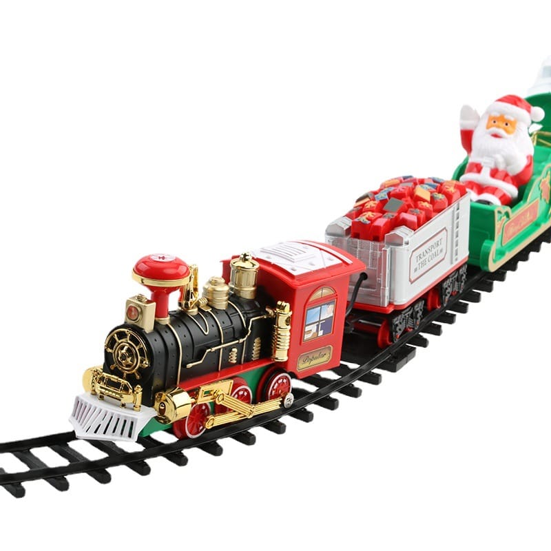 Christmas Tree Train Set – Holiday Electric Train with Circular Track
