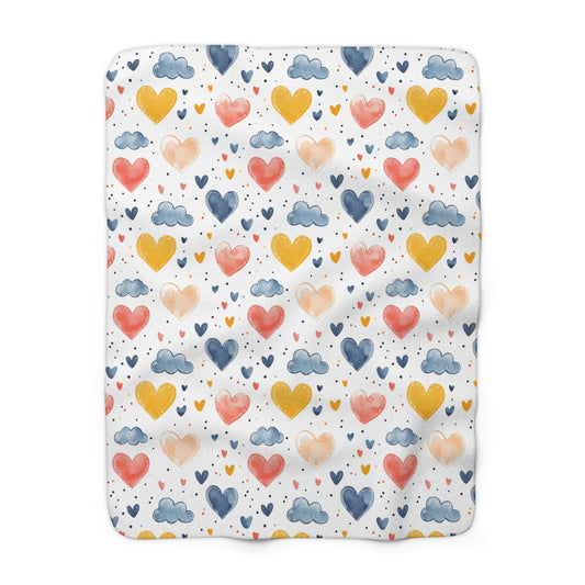 Love in the Air Sherpa Fleece Blanket
