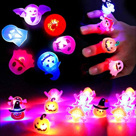 Fun Halloween Glowing Brooch Ring (Plastic)