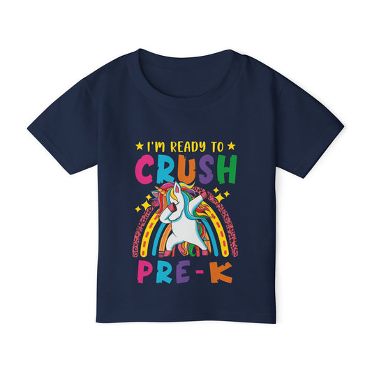 I'm Ready to CRUSH Pre-K Unicorn Heavy Cotton™ Toddler T-shirt