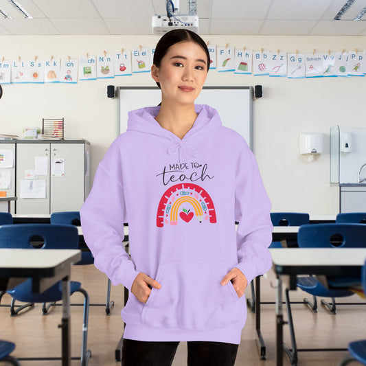 Made to Teach Rainbow Heavy Blend™ Hooded Sweatshirt