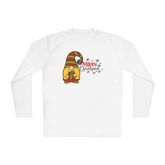 Merry Christmas Girl Gnome Adult Long Sleeve Tee