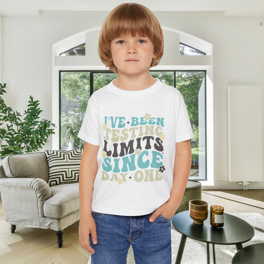 I've Been Testing Limits Since Day One Heavy Cotton™ Toddler T-shirt